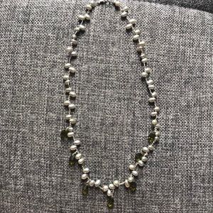 GENUINE Freshwater Pearl and Crystal 925 necklace